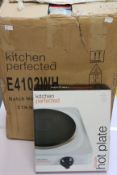 Ten boxed as new Kitchen Perfected hot plates.