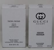 Three Gucci Guilty eau de parfum (3 x 90ml), one Gucci Guilty Love Edition (90ml) and one Gucci