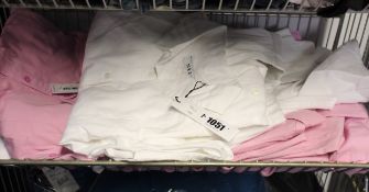 Nine as new NRBY Lauren cotton bib front shirts (Assorted sizes, two colours).