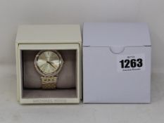 A ladies as new Michael Kors Darci watch in gold (MK3191).