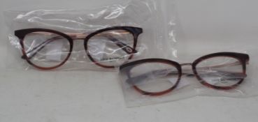 Two pairs of as new Lulu Guinness L939 glasses frames.