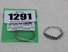 An as new Pandora clear three stone ring (196242CZ-54), an as new Pandora Tiara wishbone ring (