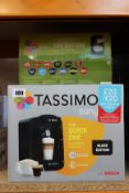 Four boxed as new Tassimo Bosch Suny coffee machines.