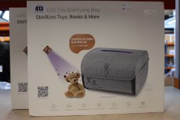 Two boxed as new 59S UVC LED toy sterilizing bags.
