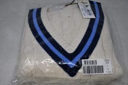 An as new Ralph Lauren Polo cricket cable knit jumper (S).