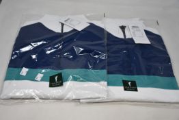 Two as new Golfino Tech 1/2 zip midlayer golf tops (Both UK 38/unisex M - RRP £90 each).