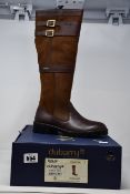 A pair of ladies boxed as new Dubarry Longford waterproof leather country boots in walnut (EU 41).