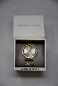 A ladies as new Michael Kors Darci watch in gold (MK3191).