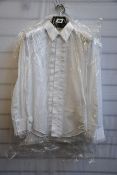 Three as new Celine Paris Brodee frill blouses (1 x size 34, 1 x size 38, 1 x size 40 - RRP £1300