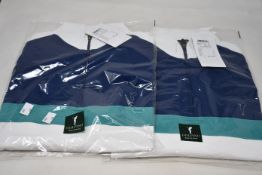 Two as new Golfino Tech 1/2 zip midlayer golf tops (Both UK 42/unisex L - RRP £90 each).