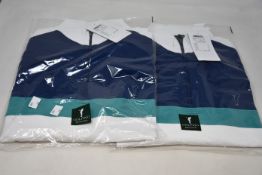 Two as new Golfino Tech 1/2 zip midlayer golf tops (Both UK 38/unisex M - RRP £90 each).