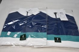 Two as new Golfino Tech 1/2 zip midlayer golf tops (Both UK 42/unisex L - RRP £90 each).