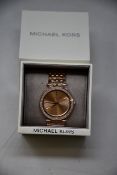 A ladies as new Michael Kors Darci watch in rose gold (MK3192).