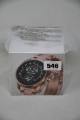 A ladies boxed as new Michael Kors Access Runway Gold Tone Smartwatch DW10M2.