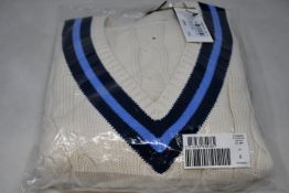 An as new Ralph Lauren Polo cricket cable knit jumper (S).