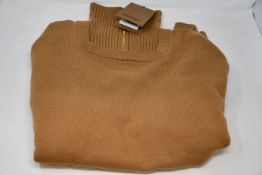 An as new Burberry Beckley zip necked sweater (XL - RRP £250).