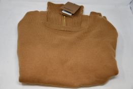 An as new Burberry Beckley zip necked sweater (L - RRP £250).
