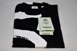 An as new Burberry love print oversized T-shirt (M - RRP £390).