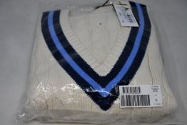 An as new Ralph Lauren Polo cricket cable knit jumper (S).
