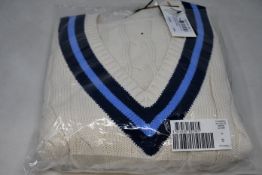 An as new Ralph Lauren Polo cricket cable knit jumper (S).