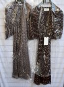 An as new Celine Paris silk dress (Size 36) and an as new Celine Paris Flowers folk silk dress (Size