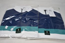 Two as new Golfino Tech 1/2 zip midlayer golf tops (Both UK 42/unisex L - RRP £90 each).