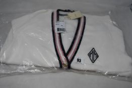 Two as new Maje Maison embroidered patch cardigans (T2 - RRP £230 each).