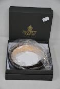 Two men's boxed as new Crocket & Jones Dark Brown Suede Belts (32).