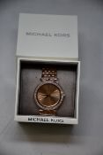 A ladies as new Michael Kors Darci watch in rose gold (MK3192).