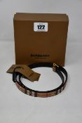 A girls as new Burberry Lyla belt (Size 60).