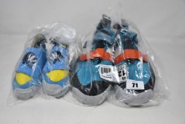 Six pairs of as new Mad Rock Armadillo climbing trainers (All UK 11) and five pairs of children's