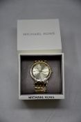 A ladies as new Michael Kors Darci watch in gold (MK3191).