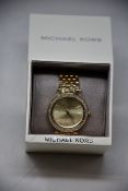 A ladies as new Michael Kors Darci watch in gold (MK3191).