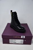 A pair of as new Carvela patent ankle boots (EU 37).