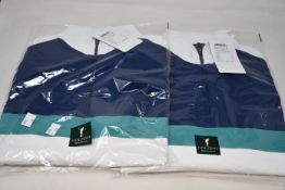 Two as new Golfino Tech 1/2 zip midlayer golf tops (Both UK 42/unisex L - RRP £90 each).