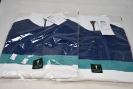 Two as new Golfino Tech 1/2 zip midlayer golf tops (Both UK 42/unisex L - RRP £90 each).