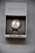 A ladies as new Michael Kors Darci watch in gold (MK3191).