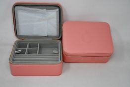 Four as new Pandora medium jewellery boxes in Pink.