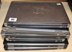 Six pre-owned Dell Latitude laptops sold for parts; 2 x E5570 (damaged casing), 2 x E6440 (both