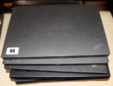 Six pre-owned Lenovo ThinkPad laptops sold for parts; 1 x T460P, 1 x T460, 1 x T440, 1 x L440, 1 x