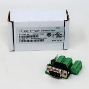 Five boxed as new Control Techniques 15-Way D-Type Converters (M/N: 82000000012200).