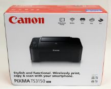 A boxed as new Canon Pixma TS3150 All in One Wireless Inkjet Printer i n Black (Box sealed).
