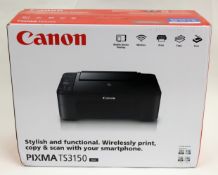 A boxed as new Canon Pixma TS3150 All in One Wireless Inkjet Printer i n Black (Box sealed).
