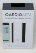 A boxed as new QardioArm Wireless Blood Pressure Monitor (M/N: A100) (Box sealed).