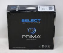 Two boxed as new reels of PrimaSelect PLA 2.85mm 750g White 3D Print Filament (P/N: PS-PLA-285-