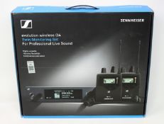 A boxed as new Sennheiser EW IEM G4-TWIN-E Wireless Stereo Monitoring Twin Set (Art.No: 507841).