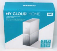 A boxed as new WD My Cloud Home 3TB NAS Drive (Box sealed).