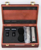 A boxed as new Neumann KM 184 Stereo Microphone Set in Nickel.
