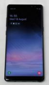 A pre-owned Samsung Galaxy Note 8 SM-N950F 64GB in Black (FRP clear) (Checkmend report ID: