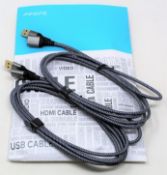 Forty four as new Ainope USB 3.0 Type A Male to Female 2m/6.6ft Extension Cord Two Packs (